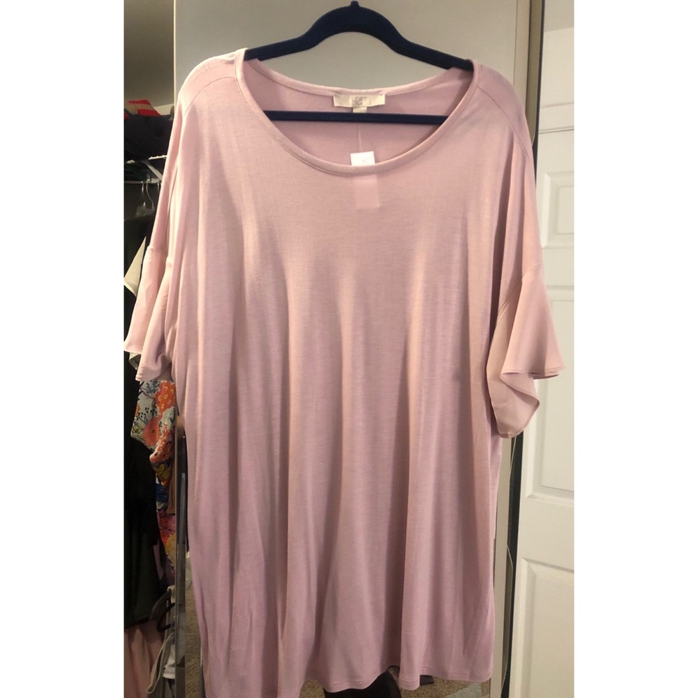 Blush Flutter Sleeve Tee